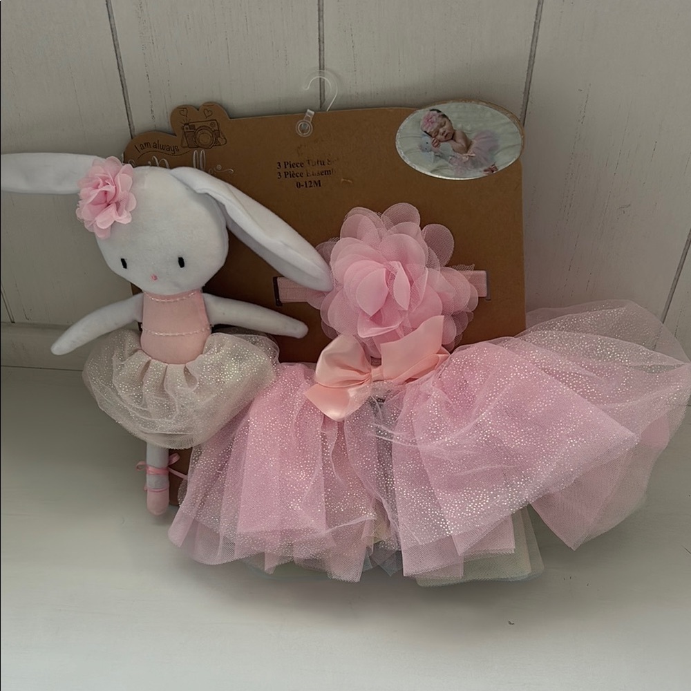 Baby Girl Infant Tutu + Headband + Bunny + Set 0 months - 12 months